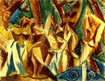5人の女性3 1907年キュビズム パブロ・ピカソ Oil Paintings